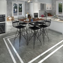 Kenz Life  Knsz Masa Sandalye Takımı HEM105ZENGIN Cvzsyh 130*090 6 Sandalye Syhsyh Kolçaklı