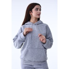 Kadın Oversize Kışlık Kalın Sweatshirt