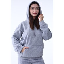 Kadın Oversize Kışlık Kalın Sweatshirt