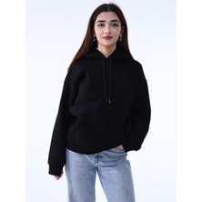 Kadın Oversize Kışlık Kalın Sweatshirt