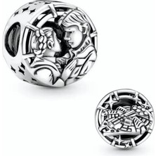 Hector Co Jewellery Obivankenobi ve Prenses Leia 925 Ayar Gümüş Charm