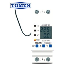 Tomzn Hiking Sıcaklık Korumalı Voltaj ve Akım Koruma Rölesi 63A Dahili Kontaktör Elektrik Bekçisi