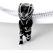 Hector Co Jewellery Black Panther 925 Ayar Gümüş Charm Marvels