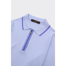 Kadir Büyükkaya Fermuarlı Polo Yaka Kısa Kol Erkek T-Shirt