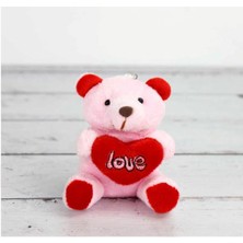 Lambbos Büyük Boy Love Peluş Ayıcık Anahtarlık Pembe