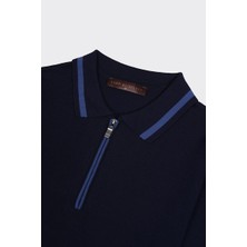 Fermuarlı Polo Yaka Kısa Kol Erkek T-Shirt