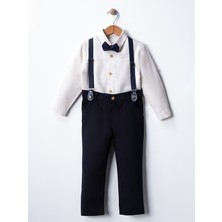 Erkek Bebek&çocuk Takım Elbise Papyon ve Salopetli 4'lü Set