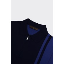 Fermuarlı Polo Yaka Kısa Kol Erkek T-Shirt