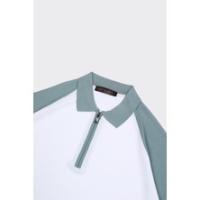 Fermuarlı Polo Yaka Kısa Kol Erkek T-Shirt