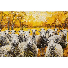 Aden Dekoratif Koyunlar Dekor Kanvas Tablo