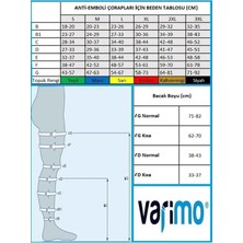 Varimo Antiemboli Çorabı Kontrol Deliği Altta - Dizüstü - Normal Boy - 1 Çift