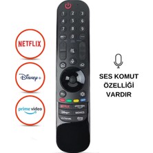 Lg MR23GA (AKB76043105) Netflix Disnep+ Prime Video Tuşlu Ses Komutu Vardır Tv Kumandası