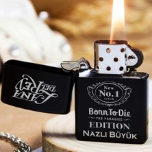 İşte Bu Kişiye Özel Isimli Benzinli Siyah Zippo Çakmak - Lana Del Rey Baskılı