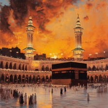 Aden Dekoratif  Dini Kabe Kanvas Tablo