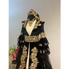 Butik Kaftan Bindallı Kına Gecesi Siyah