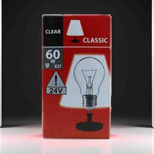 Classic 24 Volt 60 Watt  E 27 Halojen Ampül 10 Adet