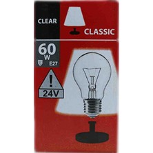 Classic 24 Volt 60 Watt  E 27 Halojen Ampül 10 Adet