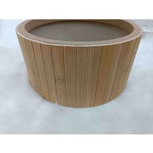 Black Pearl Bambu 3'lü Sepet - Bej Organizer Sepet Seti / Banyo Makyaj Düzenleyici