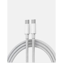 Apple 240W Type-C To Type-C Hasır Örgü 2 Metre Ultra Hızlı Şarj Kablosu Iphone 15 - 16 - Pro - Pro Max Uyumlu