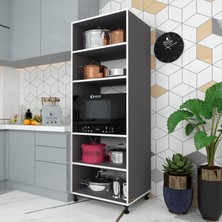 Kenzlife fırın dolabı müzeyyen gri 180*65*50 mutfak XLARGE ayaklı banyo kiler ofis