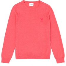 U.S. Polo Assn. Kız Çocuk Pembe Basic Kazak 50269399-VR041