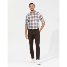 Pierre Cardin Erkek Kahverengi Slim Fit Kanvas Pantolon 50265904-VR029