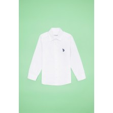 U.S. Polo Assn. Kız Çocuk Beyaz Gömlek Desenli 50289206-VR013