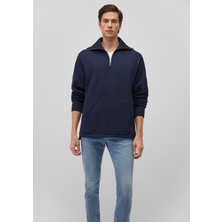 Mavi Yarı Fermuarlı Lacivert Sweatshirt 0S10243-82318