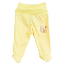Nurcan Bebe Koyu Sarı Kız Bebek Patikli Pantolon