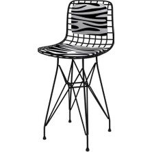 Knsz ufak boy tel bar sandalyesi 1 li uslu syhbonar sırt minderli 55 cm oturma yüksekliği mutfak bahçe cafe ofis