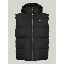 Tommy Hilfiger Tommy Hılfıger Tjm Essentıal Down Vest Ext Kolsuz Yelek Siyah Erkek Normal Kalıp