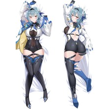 Anime  Genshin Impact - Eula  Desenli Çift Yön Baskılı Sarılma Yastığı Kılıfı