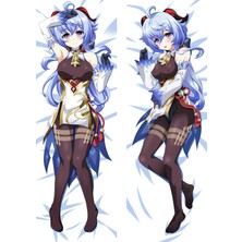 Anime  Genshin Impact - Ganyu Desenli Çift Yön Baskılı Sarılma Yastığı Kılıfı