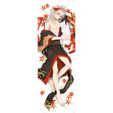 Anime  Genshin Impact - Kazuha Desenli Çift Yön Baskılı Sarılma Yastığı Kılıfı