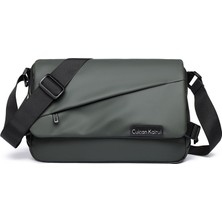 Crossbody Çanta Büyük Kapasiteli Su Geçirmez Postacı Çantası Erkek Rahat Iş Çantası Bisiklet Göğüs Çantası (Yurt Dışından)