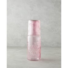 English Home Flowery Cam Başucu Sürahi 1200 ml + 400 ml Pembe
