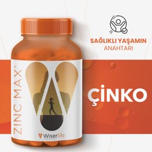 Wiserlife ZinCMax Çinko, Bakır, Manganez ve Vitamin C içeren Takviye Edici Gıda 30 Kapsül