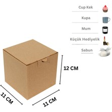 Roco Paper Co. Kilitli E-Ticaret Hediye Kutusu, Kraft Karton Kargo Paketleme Kutusu, 25 Adet, 11X11X12 cm