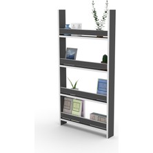 Kenzlife kitaplık fernur 120*060*10 gri duvar rafı