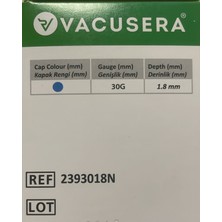 Vacusera Temasla Aktive Olan Güvenli Kan Alma Lanseti Mavi 100 Lü Paket