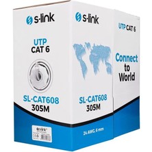 S-Lınk SL-CAT608 305MT Cat6 Kablo Gri