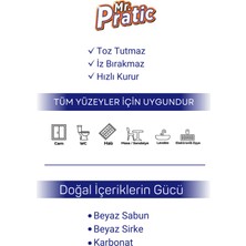 Mr Pratic Premium Yüzey Temizlik Havlusu Beyaz Sabun Kokulu İz Bırakmaz Pratik Temizlik 6 x 100 600 Yaprak