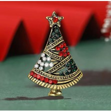 Atelier Çağla Taşlı Çam Yılbaşı Ağacı Broş