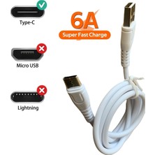 Ata Elektronik 1 metre 6 amper TYPE-C USB ŞARJ DATA KABLOSU FAST HIZLI ŞARJ