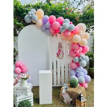 Party Boom Fırtına Mavisi Makaron Pembe Makaron Somon Makaron Lila Balon Seti