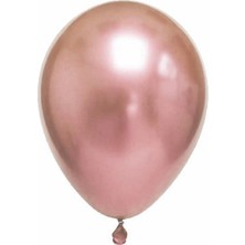 Party Boom Krom Rose Gold Balon 12 Inç 30 cm 5 Adet