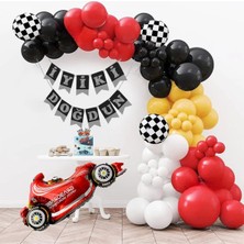 Araba Temalı Balon Zinciri Doğum Günü Kutlama Parti Balon Seti