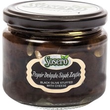 Sosero Peynir Dolgulu Siyah Zeytin 300 gr