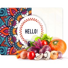 Decovetro Cam Kesme Tahtası ve Sunum Tablası DV258 Mandala Desenli