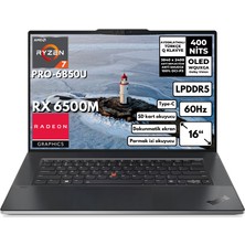 Lenovo Thinkpad Z16 Gen1 Ryzen 7 Pro 6850H 32-Gbddr5 256 GB SSD 16" Windows 11 Pro Touch Taşınabilir Bilgisayar 21D4001FTX Bt0